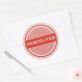 Vancouver City Pride Emblem – Canadian Identity ラウンドシール (封筒)