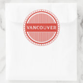 Vancouver City Pride Emblem – Canadian Identity ラウンドシール (バッグ)