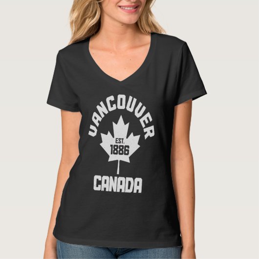 Vancouver Est 1886 British Columbia Canada Canadia Tシャツ (正面)