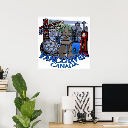 Vancouver First Nations Poster Totem Home Decor ポスター (ホームオフィス)
