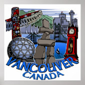 Vancouver First Nations Poster Totem Home Decor ポスター (正面)