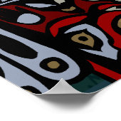 Vancouver First Nations Poster Totem Home Decor ポスター (角)
