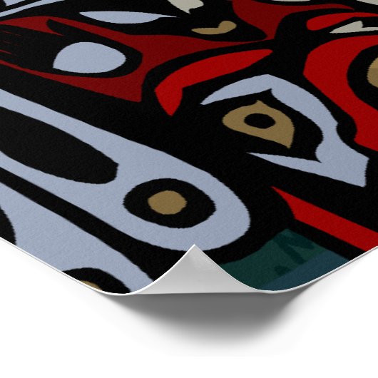 Vancouver First Nations Poster Totem Home Decor ポスター (角)