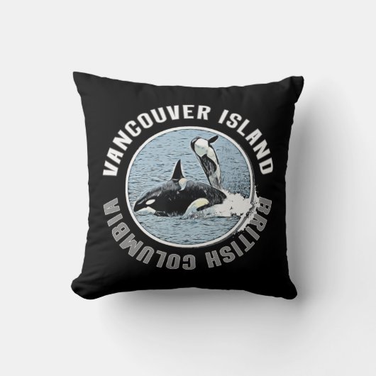 Vancouver Island BC Canada Orca Whales Adventure K クッション (正面)