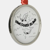 Vancouver Island Canada Whales メタルオーナメント (右)