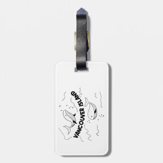 Vancouver Island Canada Whales ラゲッジタグ (裏面縦)