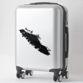 Vancouver Island Map Detailed Outline シール (スーツケース)