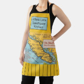 Vancouver Island Vintage Map Apron エプロン (インサイチュ)