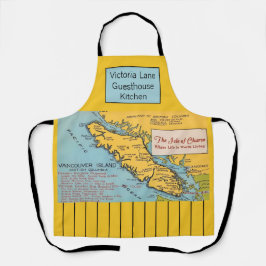 Vancouver Island Vintage Map Apron エプロン