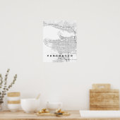 Vancouver Minimalist Map (Black & White) ポスター (キッチン)