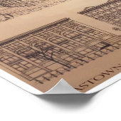 Vancouver Poster Gastown Souvenir Art Print ポスター (角)