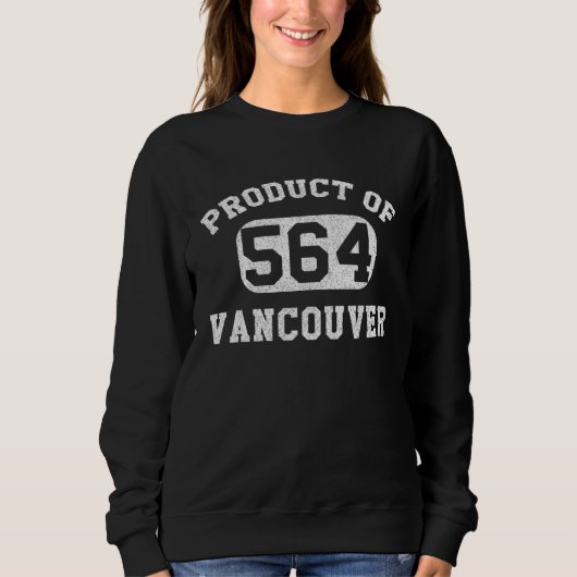 Vancouver Washington Vintage Retro Area Code スウェットシャツ (正面)