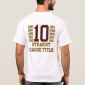 Vandalia執事の野球選手権T #1 Tシャツ (裏面)