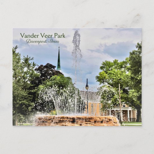 Vander Veer Park （アイオワ州ダベンポート）はがき ポストカード (正面)