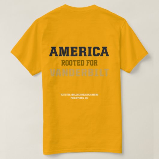 Vanderbilt Commodores 2025 Tシャツ (デザイン裏面)