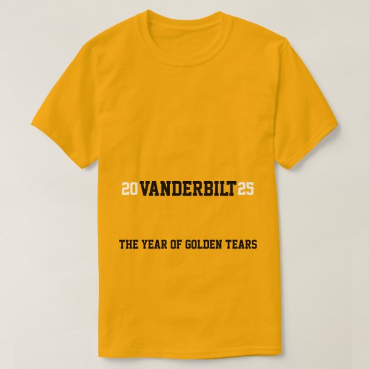 Vanderbilt Commodores 2025 Tシャツ (デザイン正面)
