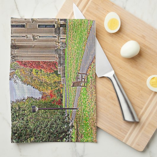 Vanderbuiltの大邸宅 キッチンタオル (四つ折り)