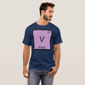 Vanesa 名前 化学元素周期表 tシャツ (正面フル)