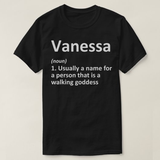 VANESSA定義パーソナライズされたおもしろい誕生日Gif Tシャツ (デザイン正面)