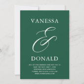 Vanessa エメラルドグリーン モダンウェディング セーブザデート (正面)