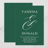 Vanessa エメラルドグリーン モダンウェディング セーブザデート (正面/裏面)