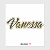 Vanessa black gold Lettering Aufkleber Sticker シール (シート)
