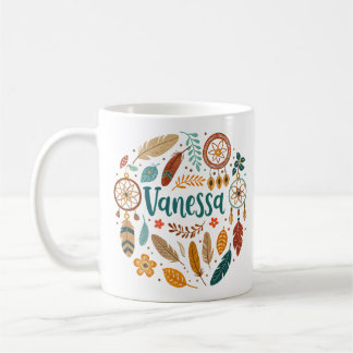 Vanessa Boho Dreamcatcher 2 コーヒーマグカップ