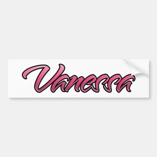 Vanessa faded pink Aufkleber Sticker バンパーステッカー (正面)