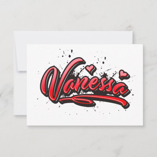 Vanessa Heart Splash Graffiti Karte カード (正面)
