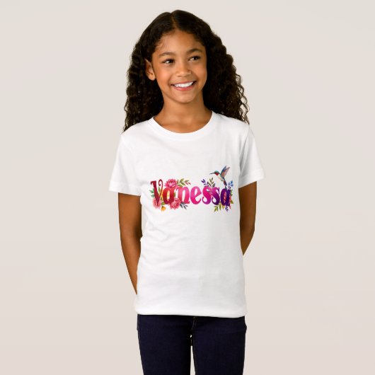 Vanessa - Personalised Shirt  - For Kids Tシャツ (正面フル)