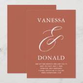 Vanessa Terracotta モダンウェディング セーブザデート (正面/裏面)