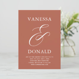 Vanessa Terracotta モダンウェディング セーブザデート