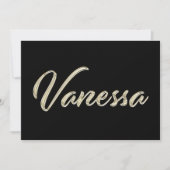 Vanessa white gold Handwriting Karte カード (正面)
