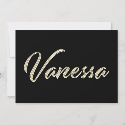 Vanessa white gold Handwriting Karte カード (正面)