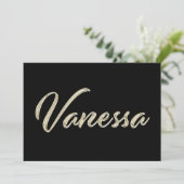 Vanessa white gold Handwriting Karte カード (スタンド正面)