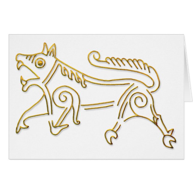 Vang Runestone-金ゴールド輪郭 (正面横)