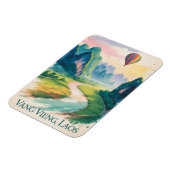  Vang Vieng Laos Hot air Balloon Travel  マグネット (左側)