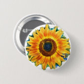 VanGoughのヒマワリ、ボタン 缶バッジ (正面&裏面)