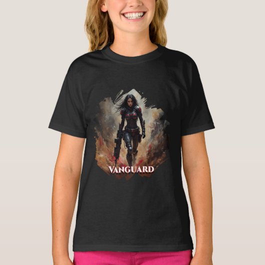 Vanguard - 未来の女性戦士 tシャツ (正面)