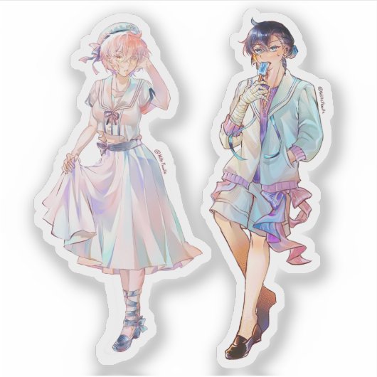Vanijeanne summer Sticker シール (正面)