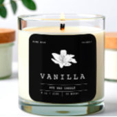 Vanillaエレガント Black & White Candle Labels スクエアシール