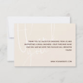 Vanilla & Brown White Scriptご注文ありがとうございます サンキューカード (正面)