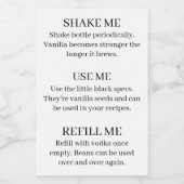 Vanilla Extract モダン Labelの裏面 ワインラベル (シングルラベル)