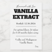 Vanilla Extract モダン LabelシールASOv1tr ワインラベル (シングルラベル)