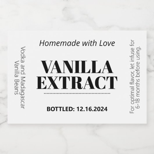 Vanilla Extract モダン LabelシールVAF1rt スパークリングワインラベル (シングルラベル)