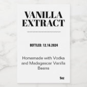 Vanilla Extract モダン LabelステッカーVAF3TR ワインラベル (シングルラベル)