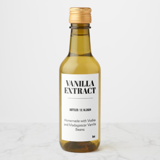 Vanilla Extract モダン LabelステッカーVAF3TR ワインラベル (正面)