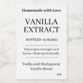 Vanilla Extract モダン Label Sticker V4 ワインラベル (シングルラベル)