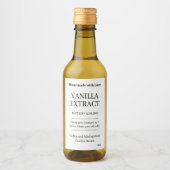 Vanilla Extract モダン Label Sticker V4 ワインラベル (正面)