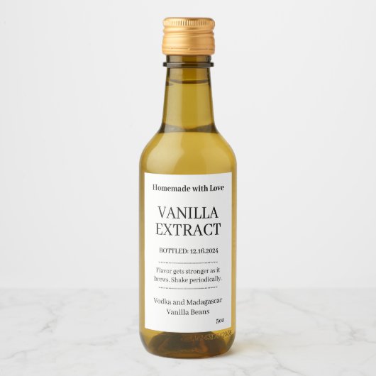 Vanilla Extract モダン Label Sticker V4 ワインラベル (正面)